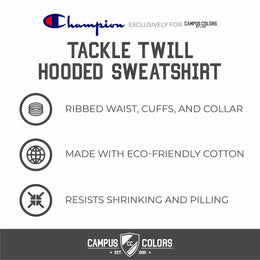 Texas A&M Aggies Champion Adult Tackle Twill Hooded Sweatshirt - Maroon