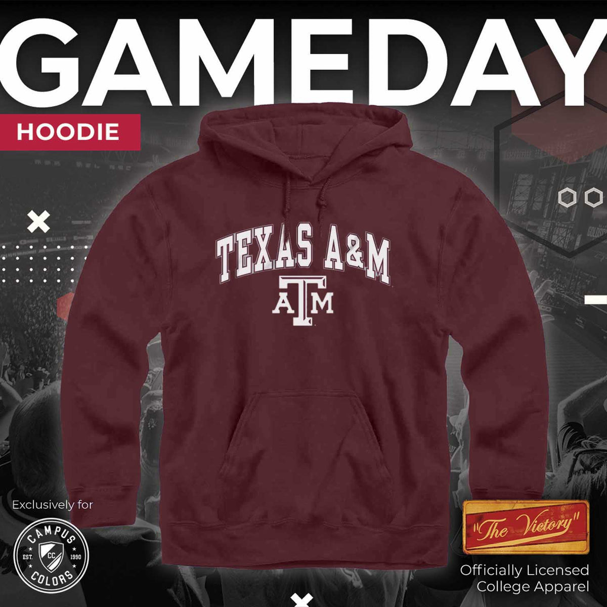 TXAM Arch & Logo Gameday Hoodie - Maroon