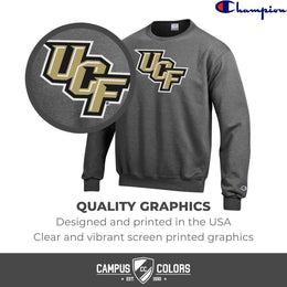Central Florida Knights Adult Mascot Fleece Crewneck - Charcoal