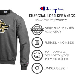 Central Florida Knights Adult Mascot Fleece Crewneck - Charcoal