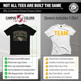 Central Florida Knights NCAA Adult Unisex Overtime Classics T-Shirt - Black