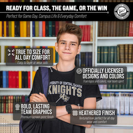 Central Florida Knights NCAA Adult Unisex Starting Fresh T-Shirt - Black Heather