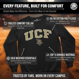 Central Florida Knights Adult Tackle Twill Crewneck - Black