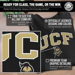 Central Florida Knights Adult Tackle Twill Crewneck - Black