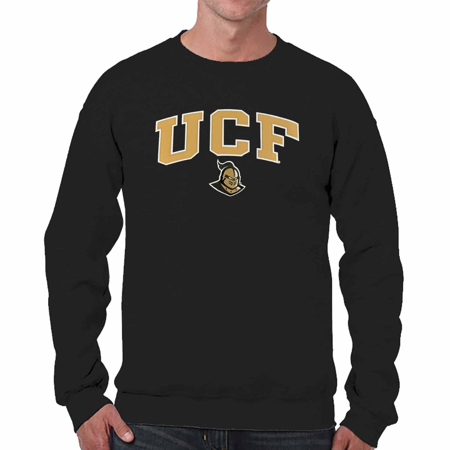 Central Florida Knights Adult Tackle Twill Crewneck - Black