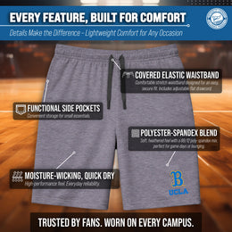 UCLA Bruins NCAA Men’s University Athletic Performance Shorts - Gray Heather