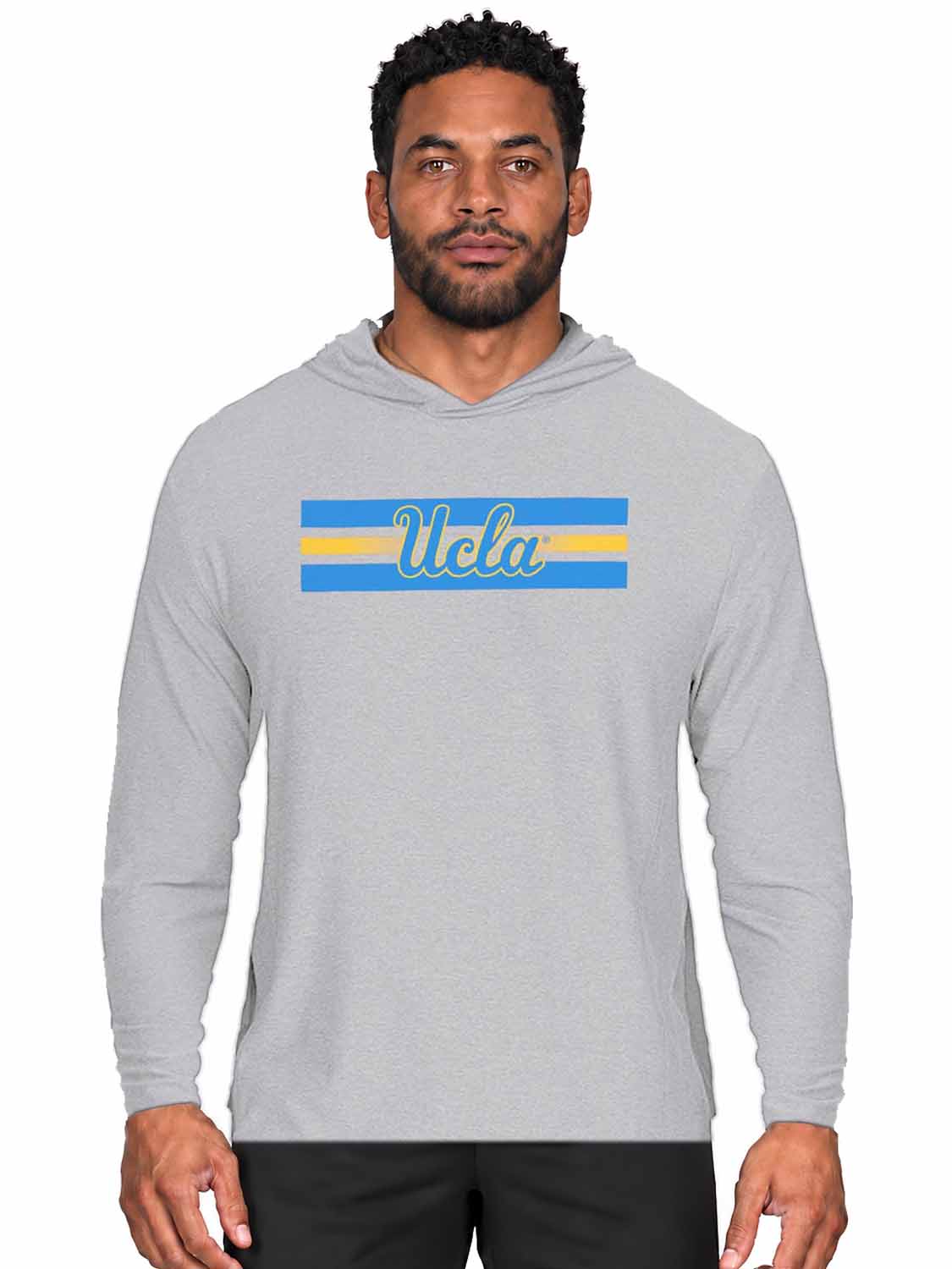 UCLA Bruins  Scholarship Cloud Jersey Hoodie Long Sleeve Pullover - Gray Heather