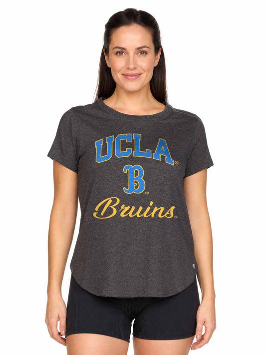 UCLA Bruins  Women's NCAA Tailgate Heathered Tee - Black Heather