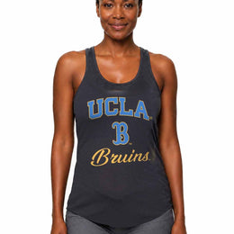 UCLA Bruins  Tailgate Racerback Tank Top NCAA Women's Licensed - Black Heather