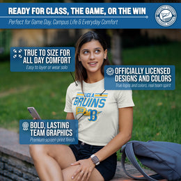 UCLA Bruins NCAA Adult Unisex Varsity Club Pennant T-Shirt Tag-Less - Off White
