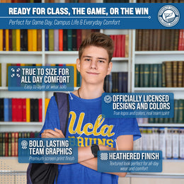 UCLA Bruins Adult MVP Heathered Cotton Blend T-Shirt - Royal