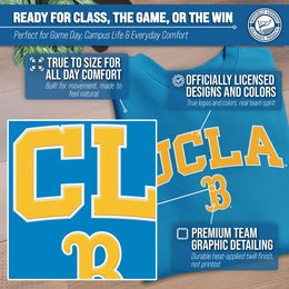 UCLA Bruins Adult Tackle Twill Crewneck - Carolina Blue
