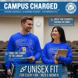 UCLA Bruins NCAA Adult Unisex Overtime Classics Crewneck Fleece Sweatshirt - Blue
