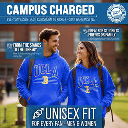 UCLA Bruins NCAA Adult Unisex Overtime Classics Hooded Fleece Sweatshirt - Blue