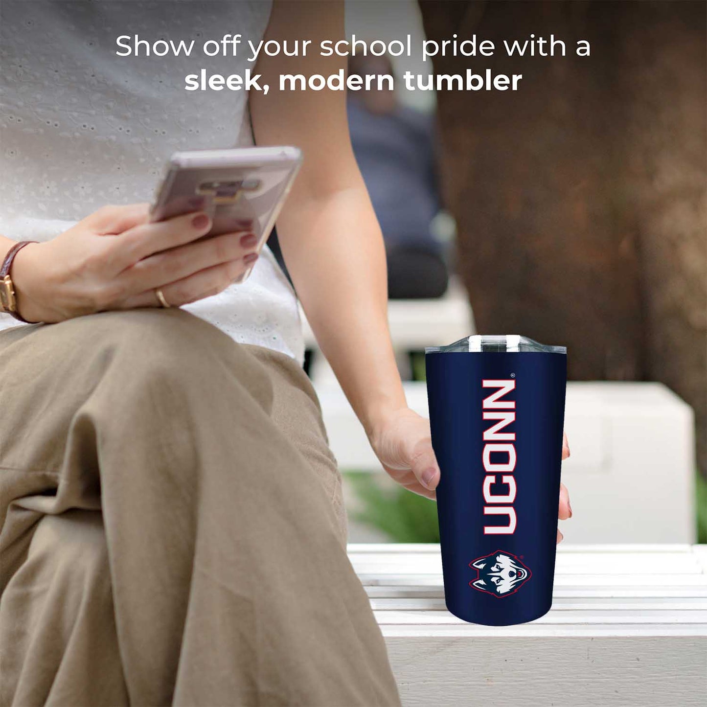 UCONN Huskies Campus Colors  NCAA Tumbler - Navy