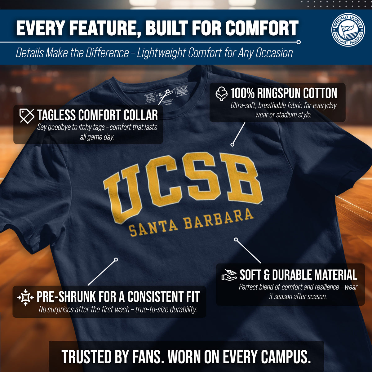 UCSB Gauchos Gameday Cotton T-Shirt for Men and Women