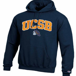 UCSB Gauchos Champion Adult Tackle Twill Hooded Sweatshirt - Navy