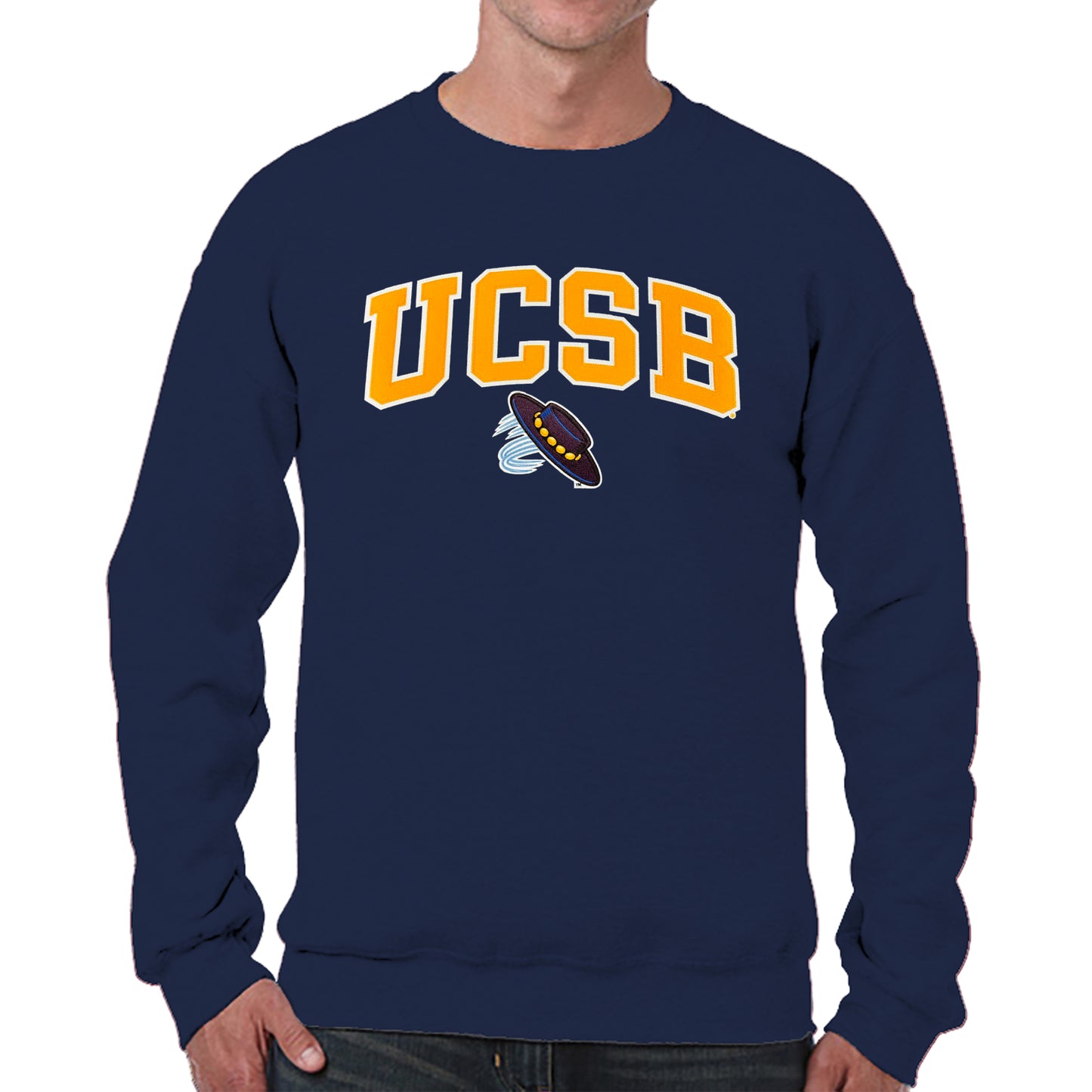 UCSB Gauchos Adult Tackle Twill Crewneck - Navy