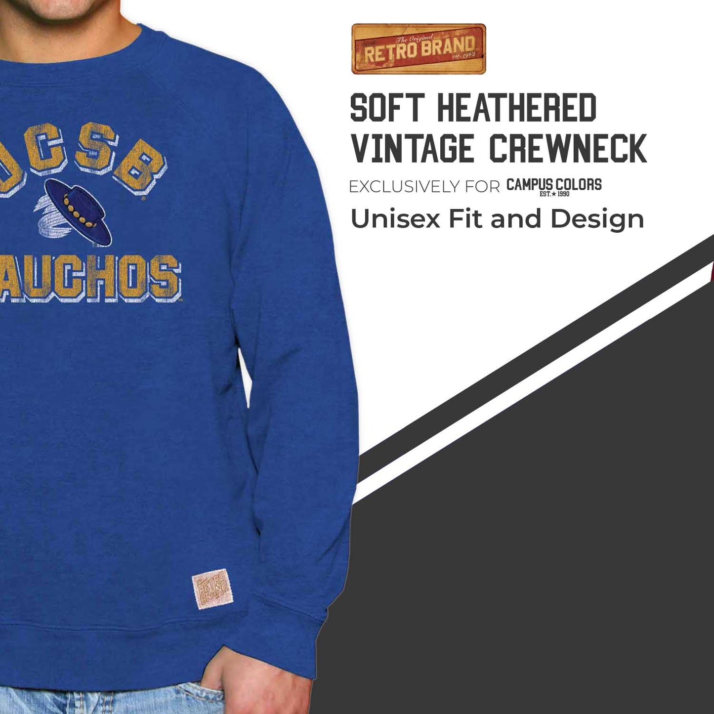 UCSB Gauchos Adult University Crewneck - Royal