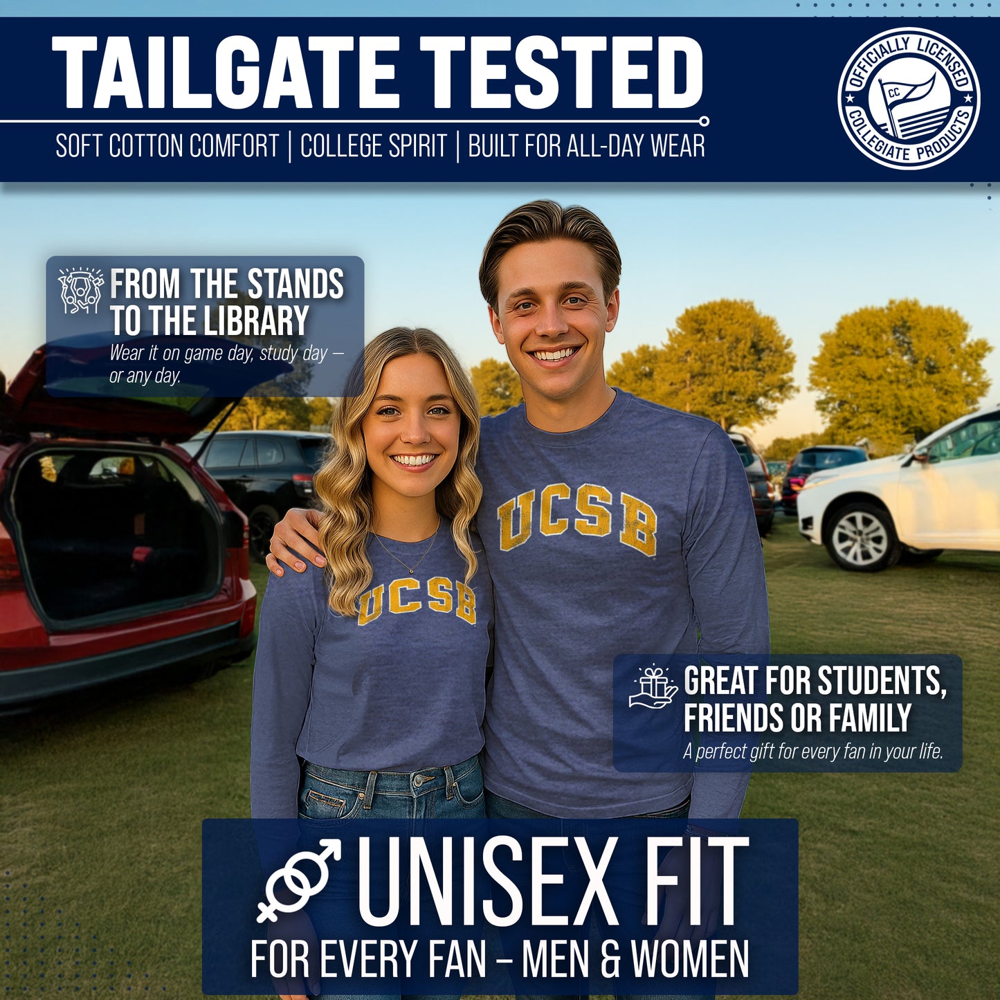 UCSB Gauchos NCAA MVP Adult Long-Sleeve Shirt - Navy