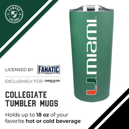 Miami Hurricanes Campus Colors  NCAA Tumbler - Green