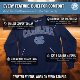 North Carolina Tar Heels Adult Arch & Logo Soft Style Gameday Crewneck Sweatshirt - Navy