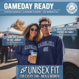 North Carolina Tar Heels Adult Arch & Logo Soft Style Gameday Crewneck Sweatshirt - Navy