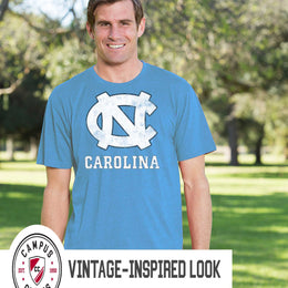 North Carolina Tar Heels Adult MVP Heathered Cotton Blend T-Shirt - Carolina Blue