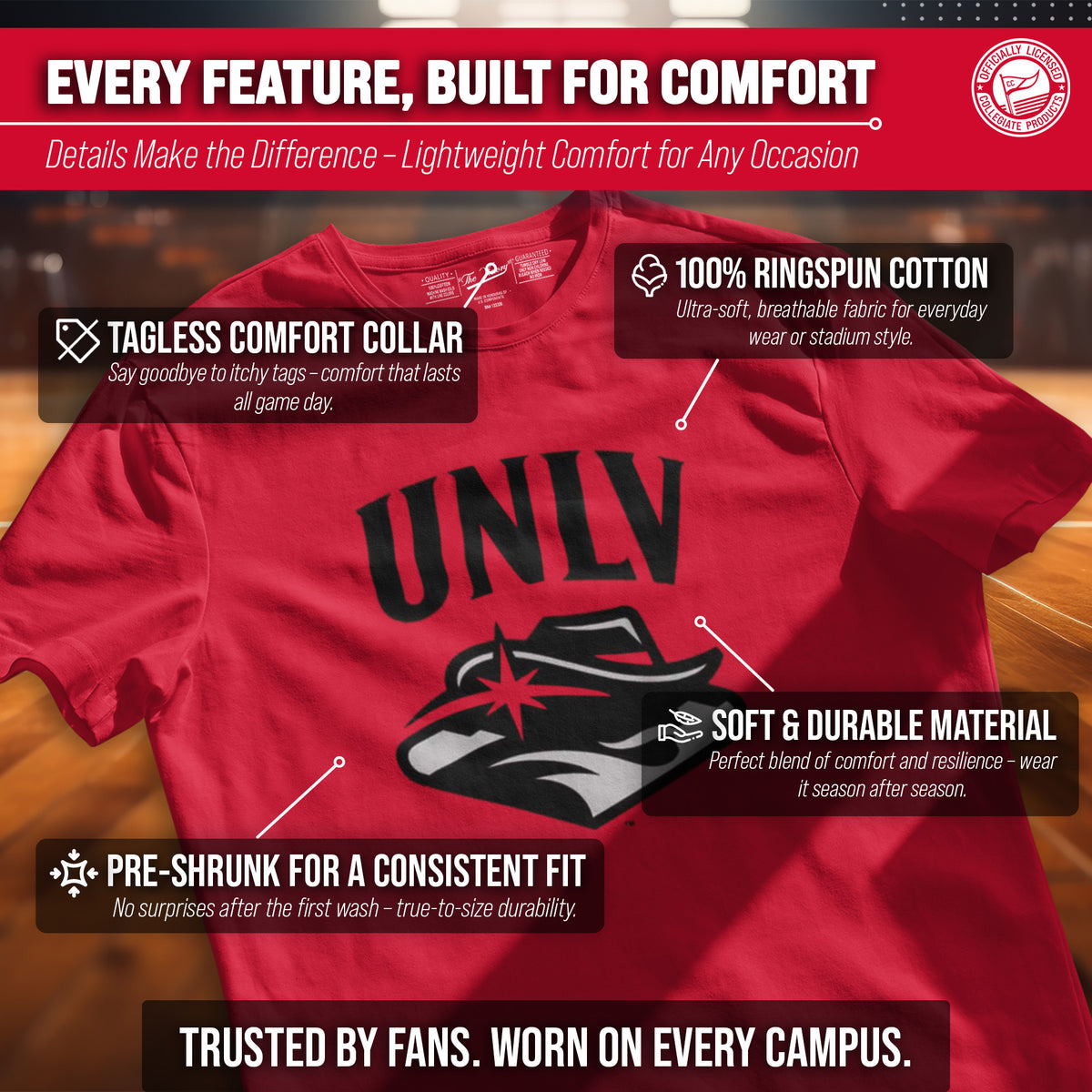 UNLV Rebels Gameday Cotton T-Shirt for Men and Women