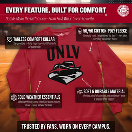 UNLV Rebels Adult Arch & Logo Soft Style Gameday Crewneck Sweatshirt - Red