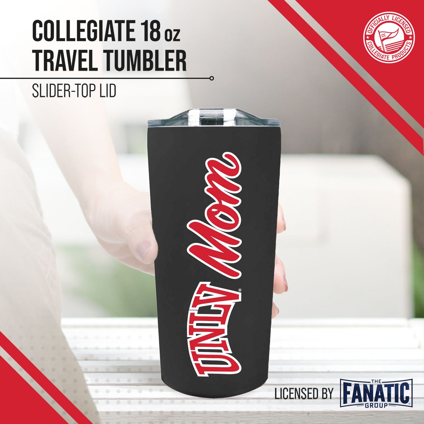 UNLV Rebels NCAA Stainless Steel Travel Tumbler for Mom - Black