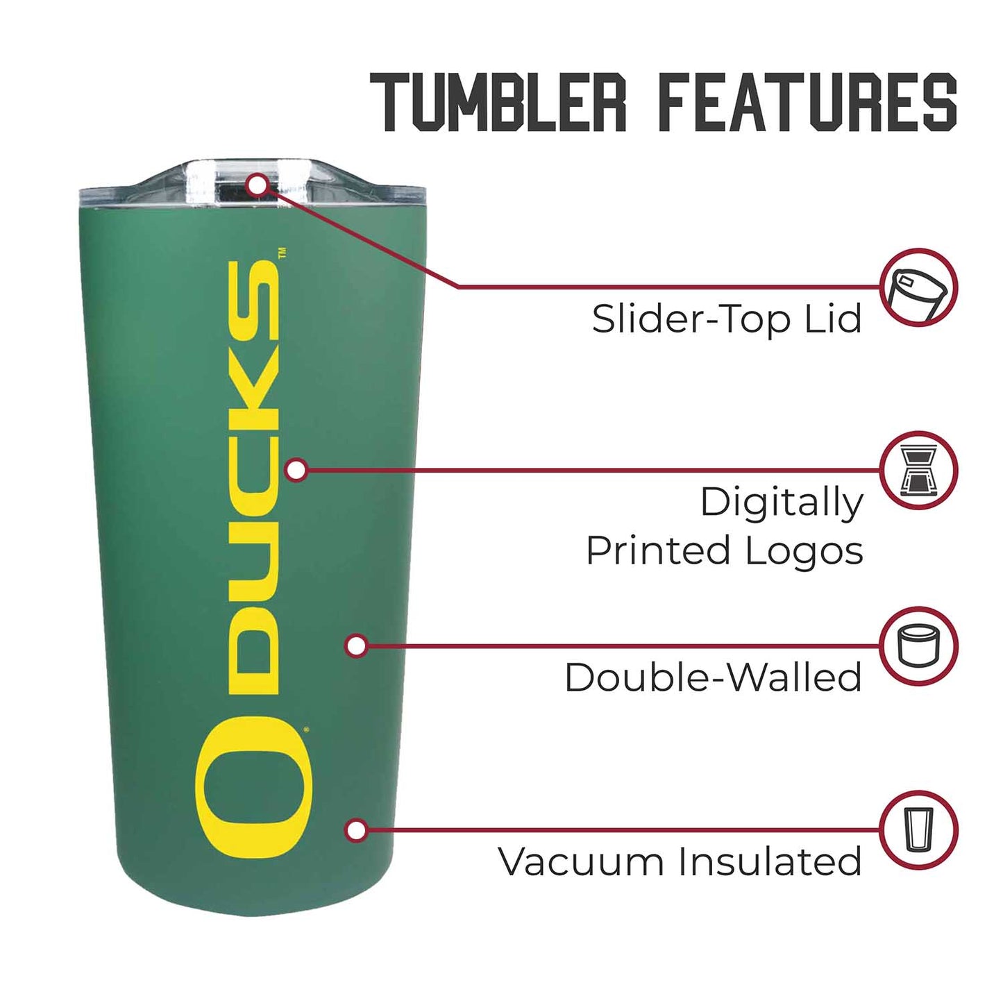 Oregon Ducks Campus Colors  NCAA Tumbler - Green