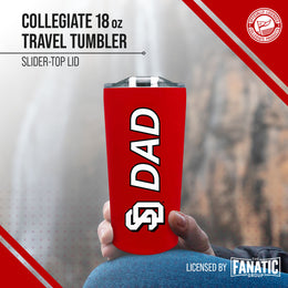 University of South Dakota Coyotes South Dakota Coyotes Dad Tumbler 18oz Stainless Steel Men's Travel Mug - Red