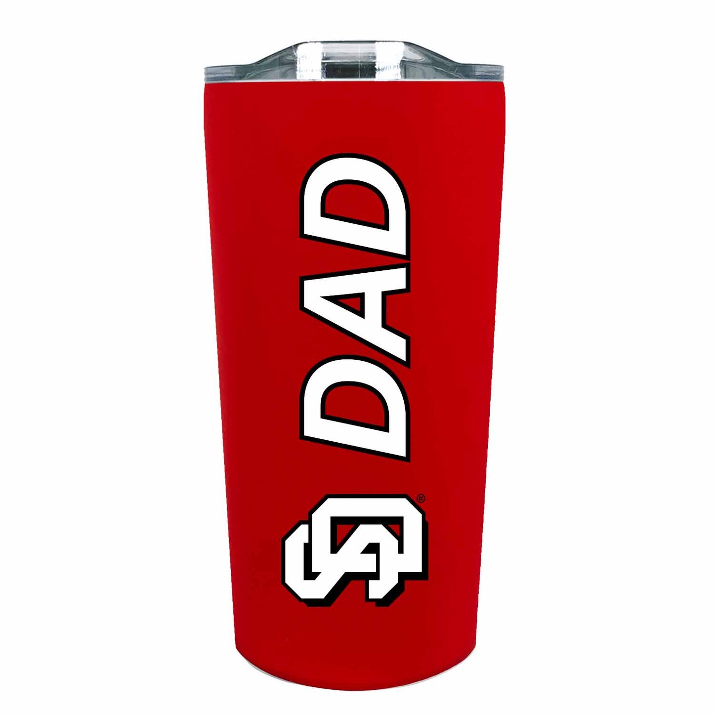 University of South Dakota Coyotes South Dakota Coyotes Dad Tumbler 18oz Stainless Steel Men's Travel Mug - Red