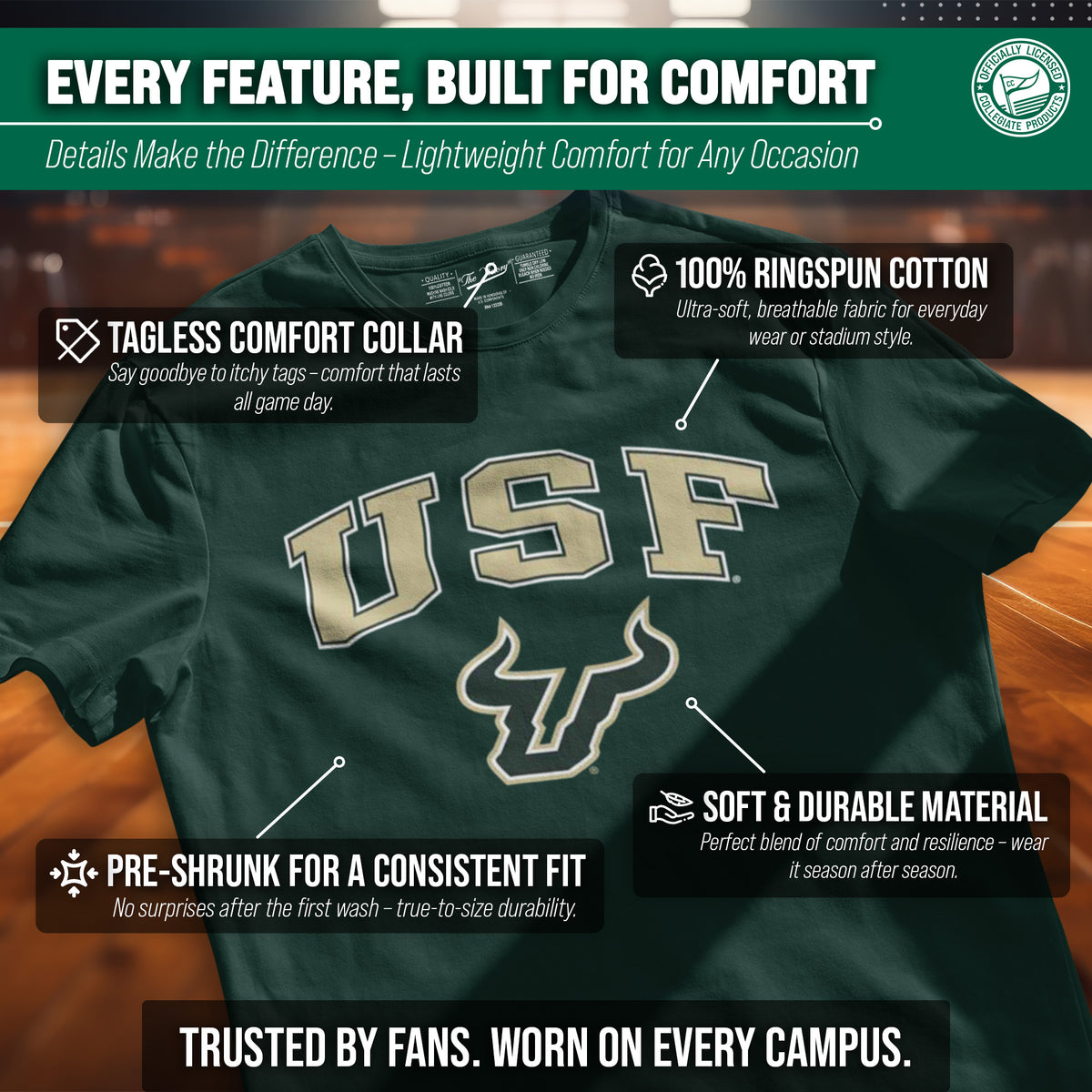 USF Bulls Gameday Cotton T-Shirt for Men and Women