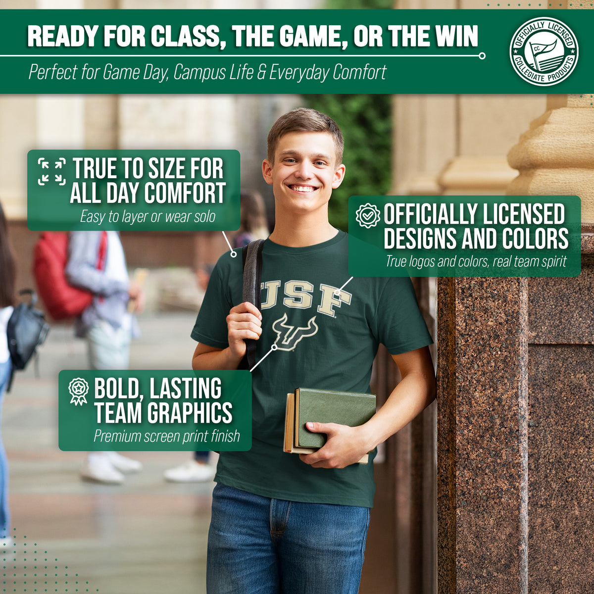 USF Bulls Gameday Cotton T-Shirt for Men and Women