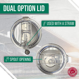 USF Bulls NCAA Stainless Steel 20oz Roadie With Handle & Dual Option Lid With Straw - White