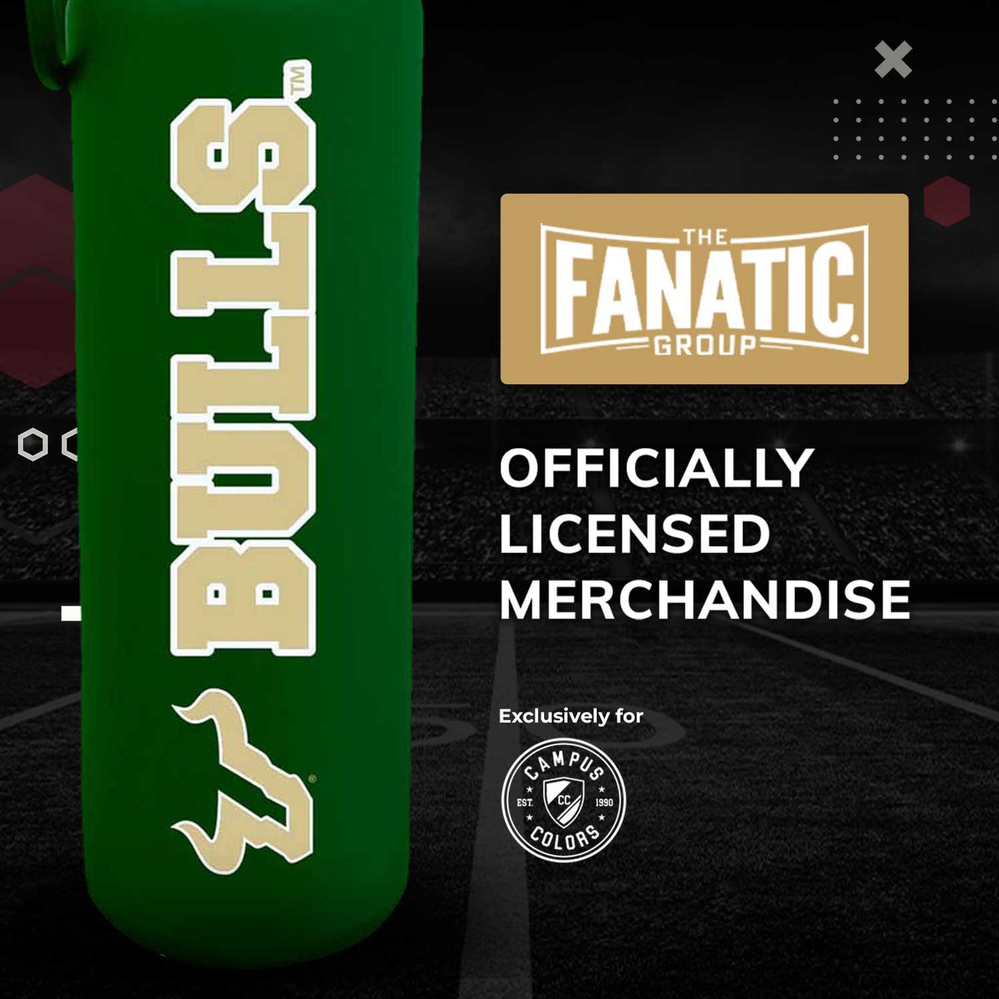 USF Bulls NCAA Stainless Steel Water Bottle - Green