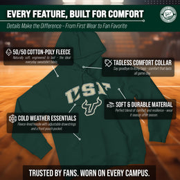 USF Bulls Arch & Logo Gameday Hoodie - Green
