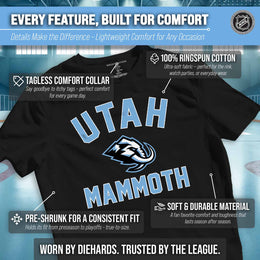 Utah Mammoth NHL Adult Game Day Unisex T-Shirt - Black