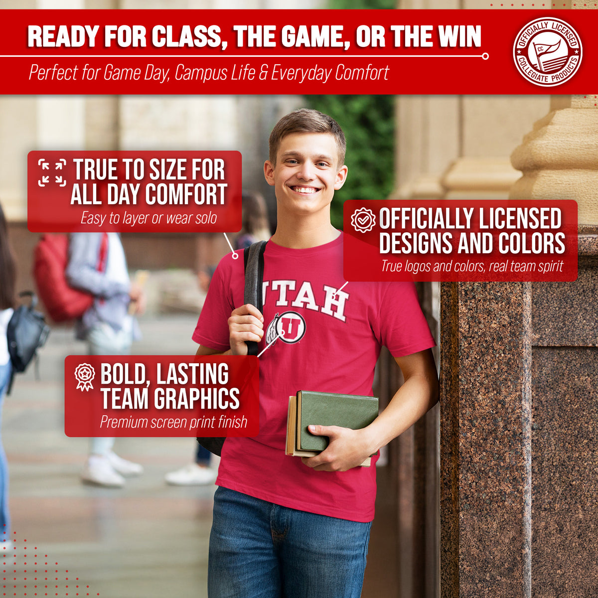 Utah Utes Gameday Cotton T-Shirt for Men and Women