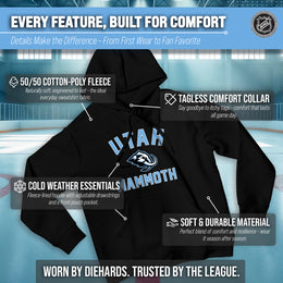 Utah Mammoth Adult NHL Primary Logo Hooded Sweatshirt - Black