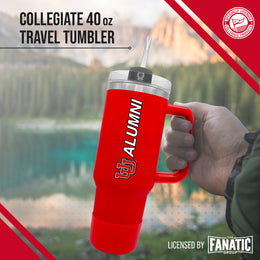 Utah Utes Collegiate 40oz Stainless Steel Travel Tumbler with Handle for Alumni - Red
