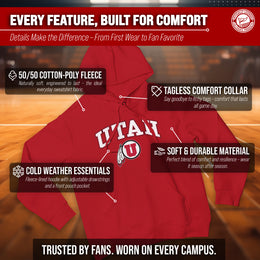 Utah Utes Arch & Logo Gameday Hoodie - Red