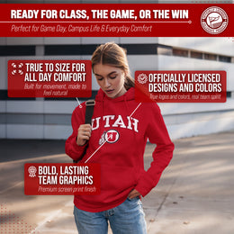 Utah Utes Arch & Logo Gameday Hoodie - Red