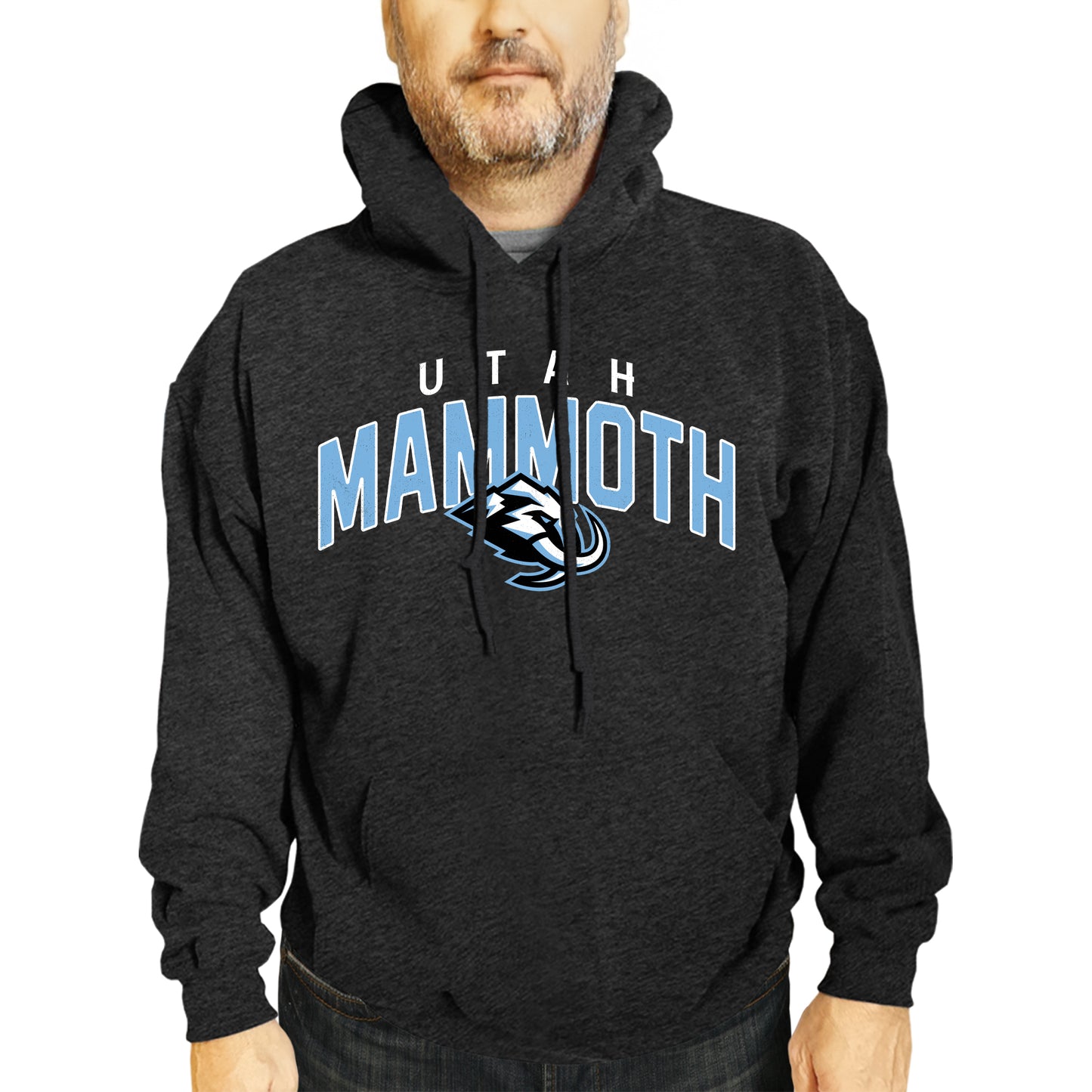 Utah Mammoth NHL Adult Unisex Powerplay Hooded Sweatshirt - Black Heather
