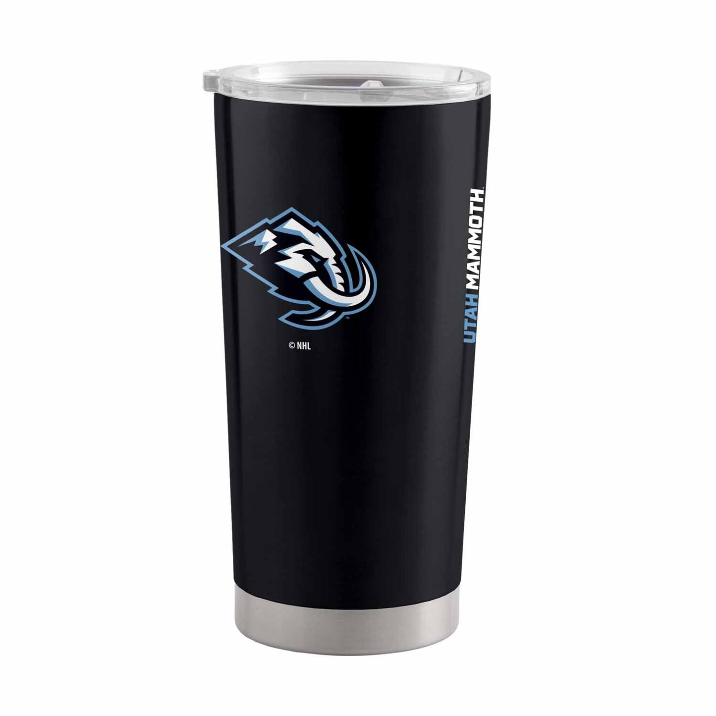 Utah Mammoth NHL Hockey 20oz Stainless Steel Vacuum Insulated Game Day Tumbler with Silicone Grip - Black