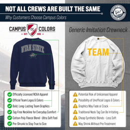 Utah State Aggies Adult Arch & Logo Soft Style Gameday Crewneck Sweatshirt - Navy