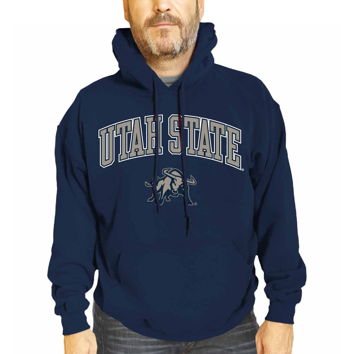 Utah State Aggies Arch & Logo Gameday Hoodie - Navy