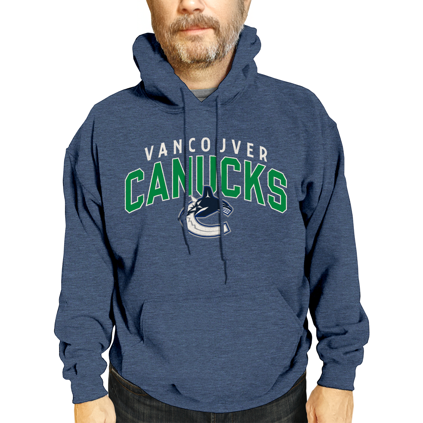 Vancouver Canucks NHL Adult Unisex Powerplay Hooded Sweatshirt - Navy